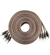Alphasonik 17 Feet Premium 4 Channel Hyper-Flex RCA Interconnect Signal Patch Audio Cable with X-...