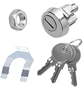 VIDABTE Mailbox Lock Replacement 4C Style Brushed Nickel Key Lock for Compx,Mailbox Locks with Ke...