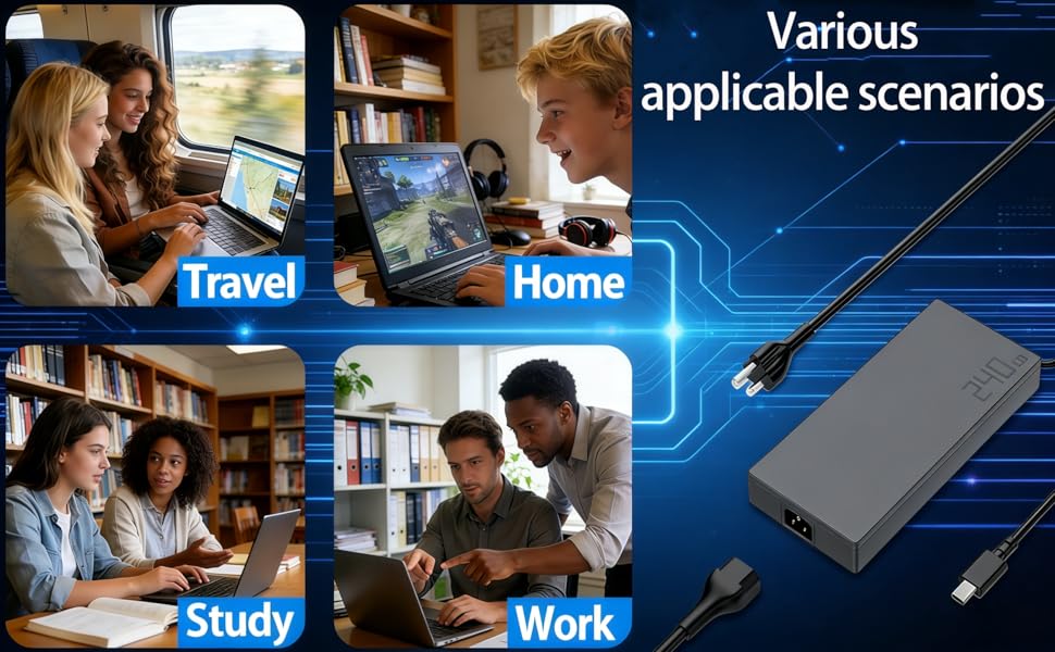 Various applicable scenarios for chargers compatible with ASUS laptops