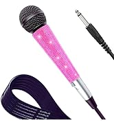 RhymKawa Dynamic Corded Vocal Microphone Handheld with Shine PK Color Handle and 3.5m XLR Cable