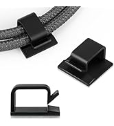 63pcs Black Cable Management,Adhesive Cable Clips,Cord Organizer ID 032" X0.2",Cord Clips for Wir...