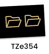 Brother Genuine P-touch TZe354 Label Tape in cardboard pack: Gold on Black 24mm