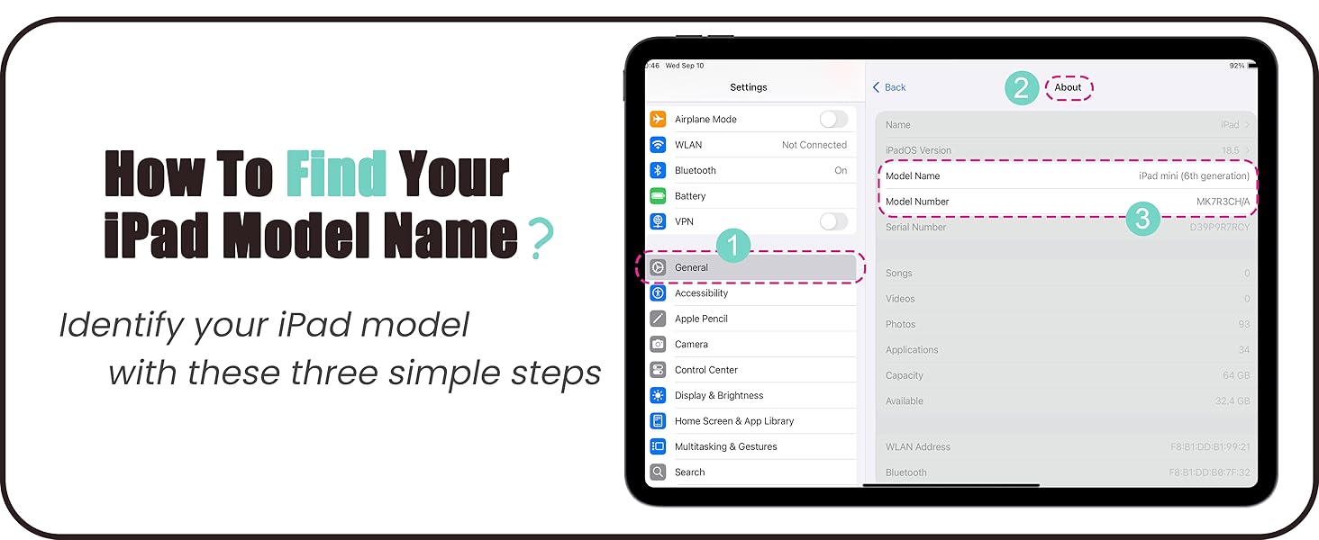how to find iPad model