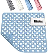 HITSLAM Shower Mat Anti Slip, 21x21 Inch No Odor Soft TPE Bathroom Shower Stall Floor Mat, Square...