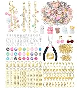 FIVEIZERO 387Pcs Charms Lip Gloss Keychain Making Kit, Charm Making Kit, Bag Charm Kit, Keychain ...