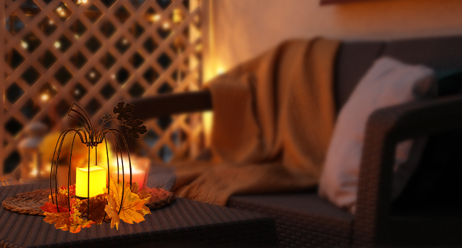 fall lantern indoor