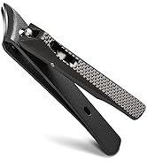 FVION Angled Nail Clippers, Ingrown Toenail Clipper for Thick Nails, Slant Curved Blade Nail Cutt...