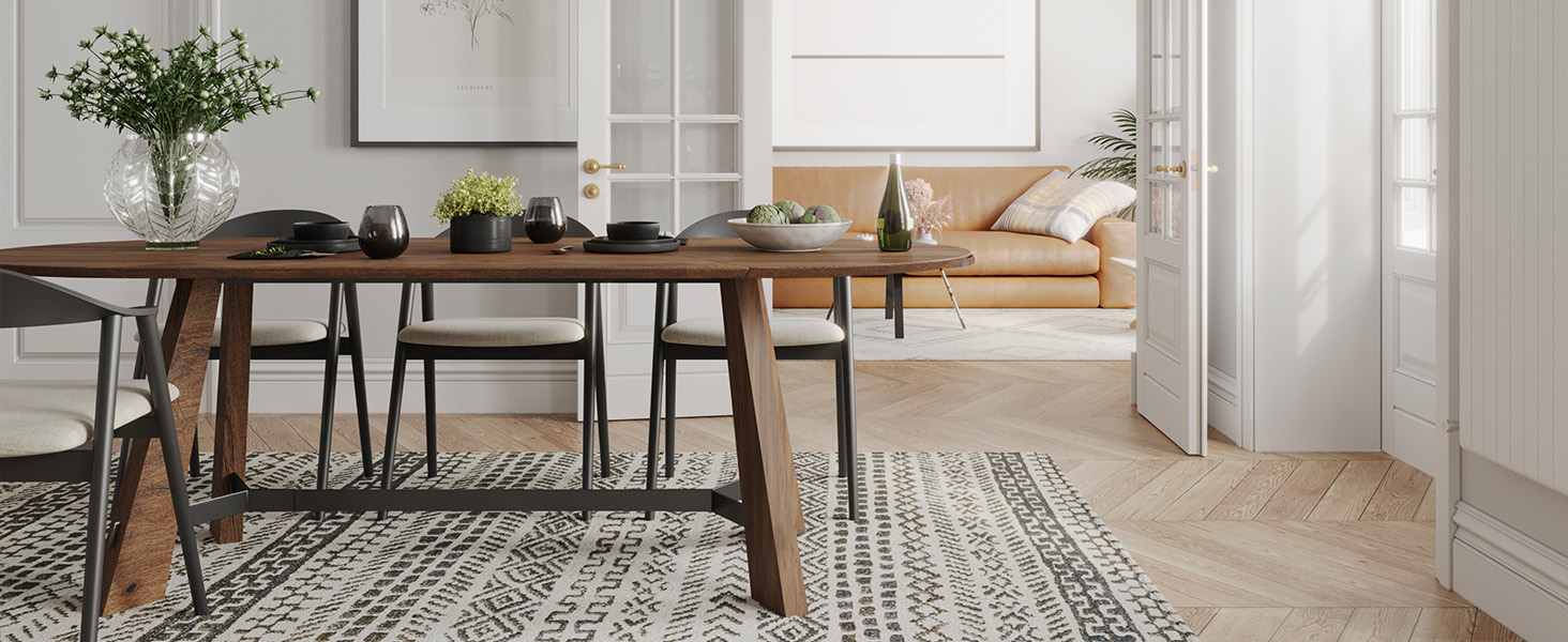 Oval Dining Table for 6-8 People