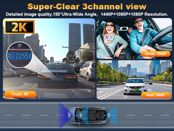 3 channel dash cam