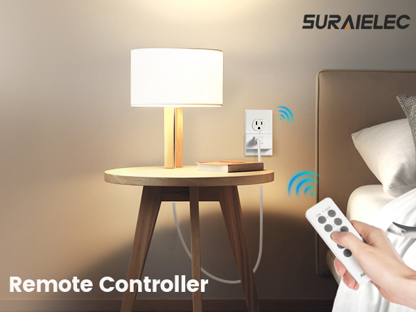 SURAIELEC Wireless Light Switch and Receiver Kit, Decorator Rocker Wall Switch