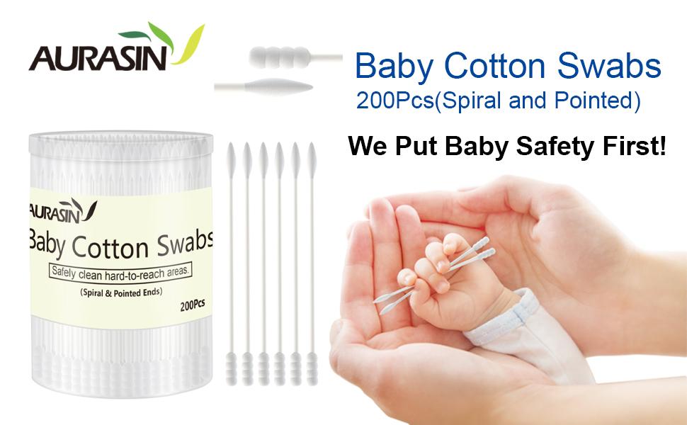 Baby Cotton Swabs, Paper Sticks Cotton Buds for Baby