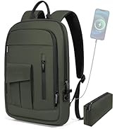 Lixiin Business Backpack for Men Slim Lightweight Laptop Backpack Water Resistant Small Office Ba...