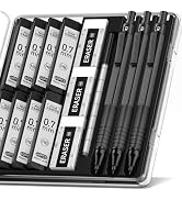 Four Candies Mechanical Graphite Pencil Set, 3pcs Black Metal Pencils with Anti-Skid Grip, Ideal ...