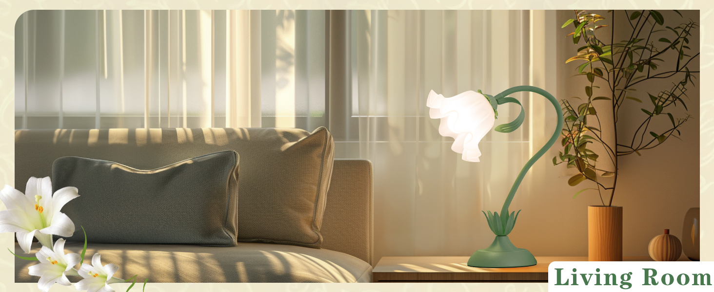 small lamp reading light table lamp for desk flower table lamp kawaii corner lamp green lamp