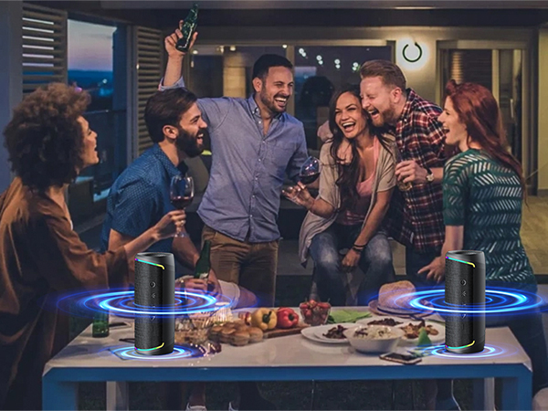 Bluetooth Speaker with HD Sound, Portable Wireless, IPX5 Waterproof, BT5.3, for Home/Party/Outdoor