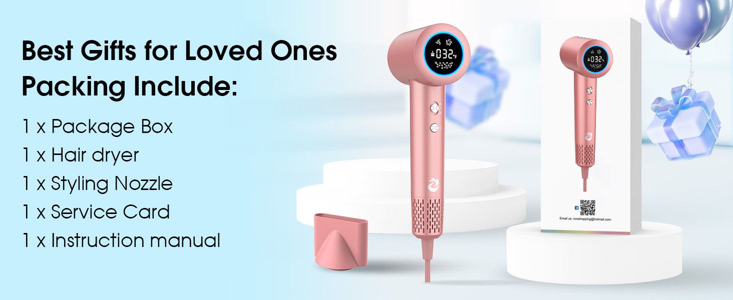 Travel high speed hair dryer 1500W High Speed 110000 RPM Blow Dryer with Plasma Tech