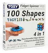 TOSY Magnet Fidget Spinner Mini - 8 Blocks, 3 in 1 Toy: Transformable Fidget Spinner, Infinity Cu...