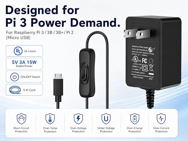 raspberry pi 3 power supply