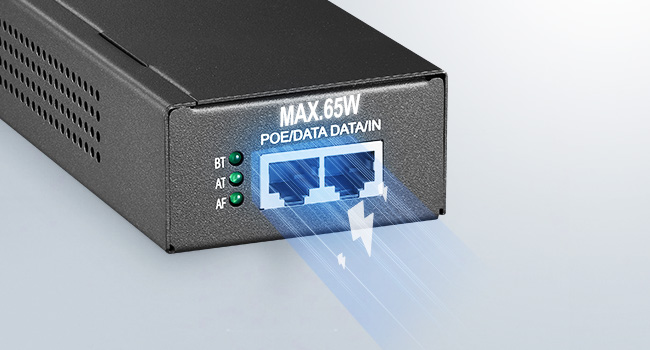 10G 65W PoE Injector