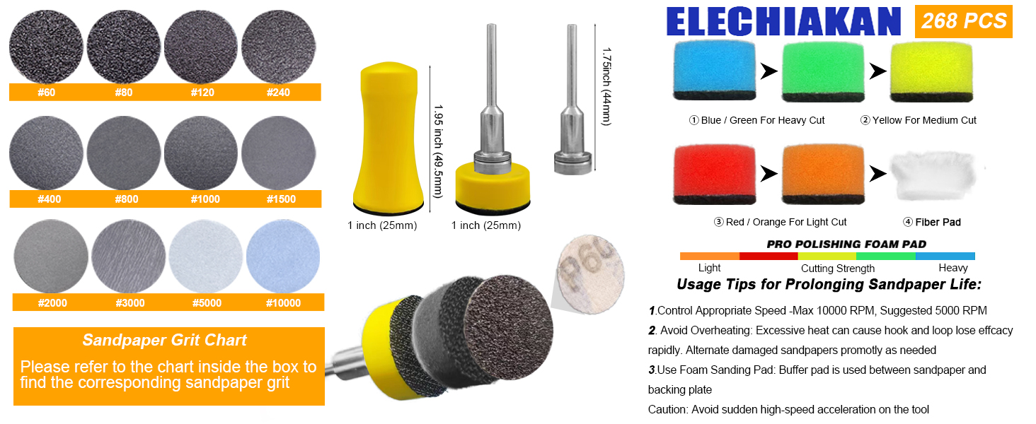 1 Inch sanding discs for dremel