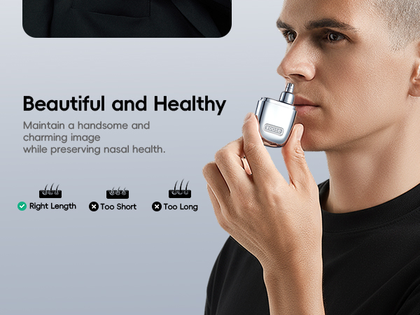 yoose portable alloy nose hair trimmer for men and women