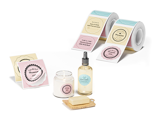 2 Rolls Colorful Labels for Gift and Candle