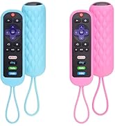 2 Pack Roku Remote Cover, Silicone Protective Case for Roku TV TCL Roku 2/3/4/Express/Premiere/Vo...
