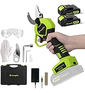 Yougfin Electric Pruning Shears, 30mm(1.2 inch) Cutting Diameter, 2 Pack 2.0Ah Lithium-ion Batter...