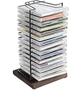 MyGift CD Storage Disc Holder, Tabletop DVD Display Rack Shelf, Holds 15 Jewel Cases, Matte Black...
