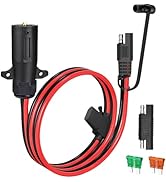 GRZWAYS 7 Pin Power Access, 7 Way Blade to 2 Pin SAE Connector, 7 Pin Round RV-Style Trailer Plug...