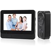 Vvikizy Video Doorbell Intercom System, Monitor with Metal HD Door Camera Video Intercom with 256...