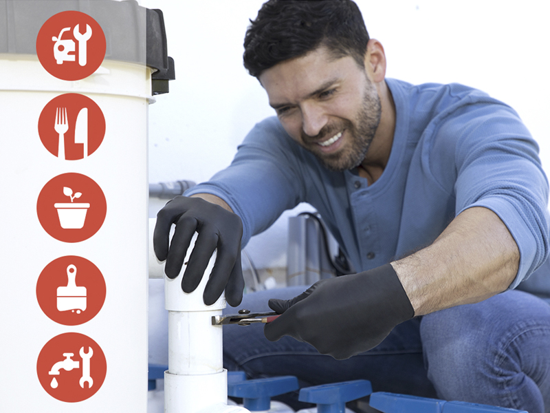 Heavy duty nitrile gloves