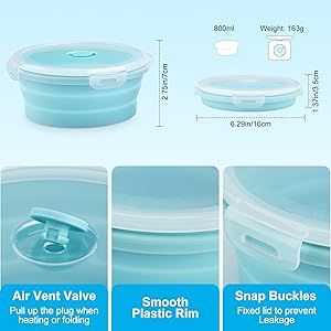 collapsible silicone bowl