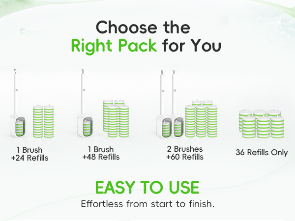 Green Disposable Toilet Brush
