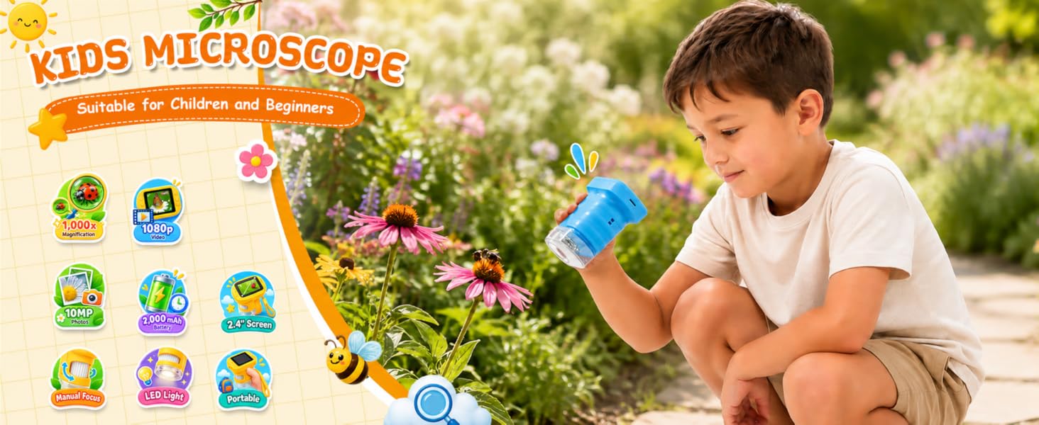 1000X Kids Digital Handheld Microscope
