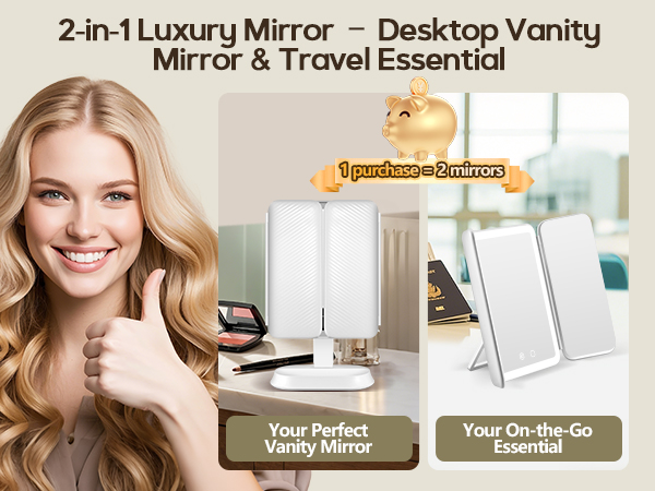 makeup mirror with lights and magnification