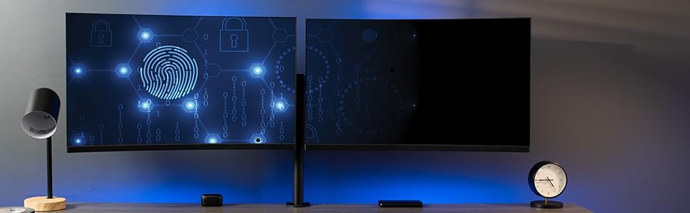 Telescoping Dual Monitor Desk Mount