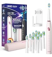 SEAGO Electric Toothbrush with 10 Brush Heads,Travel Toothbrush with Travel Case, Electric Tooth ...