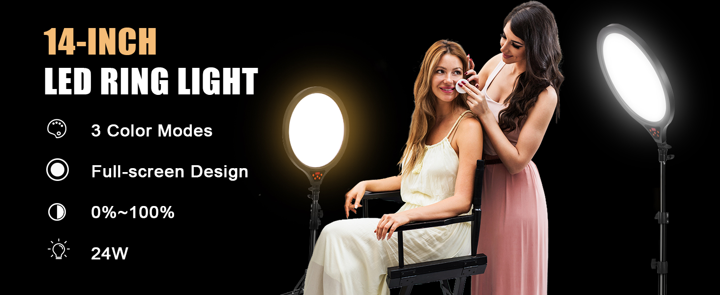 led ring light with stand