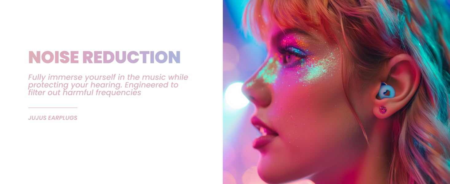 high quality earplugs for concerts sleeping travel silicone colorful design JuJus style