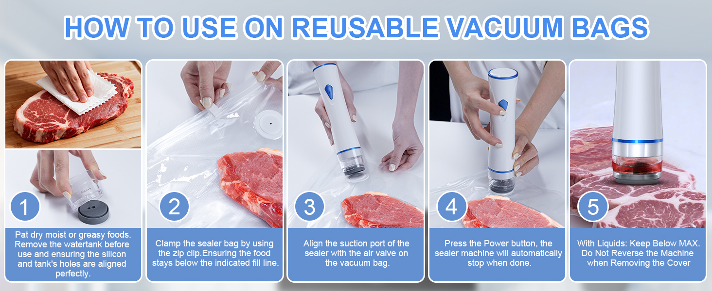 Chef Preserve Compact Vacuum Sealer for Food Saver 5
