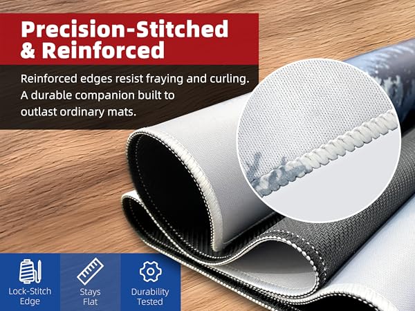 double-stitched edges