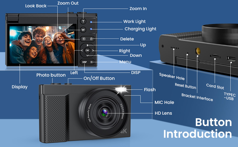 Digital Camera Flip Screen