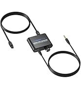 CAMWAY Digital to Analog Audio Converter with Volume Control - Optical to 3.5mm,SPDIF/Toslink Opt...
