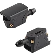 Fkewp 2 PCS Front Windshield Washer Nozzles, 4 Holes Auto Windscreen Washer Wiper Straight Pillar...