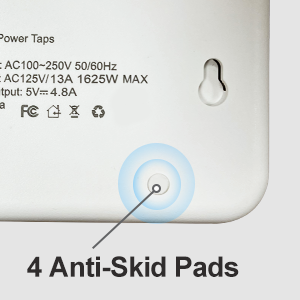 6 usb surge protector power strip with 4 AC Outlets