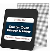Cooks Innovations Toaster Oven Non Stick Liner &amp; Crisper Set - Get Crispy Food Every Time - Easy ...