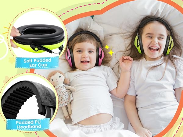 Dr.meter Ear Muffs for Noise Reduction: 27.4SNR Noise Cancelling Headphones for Kids Adults