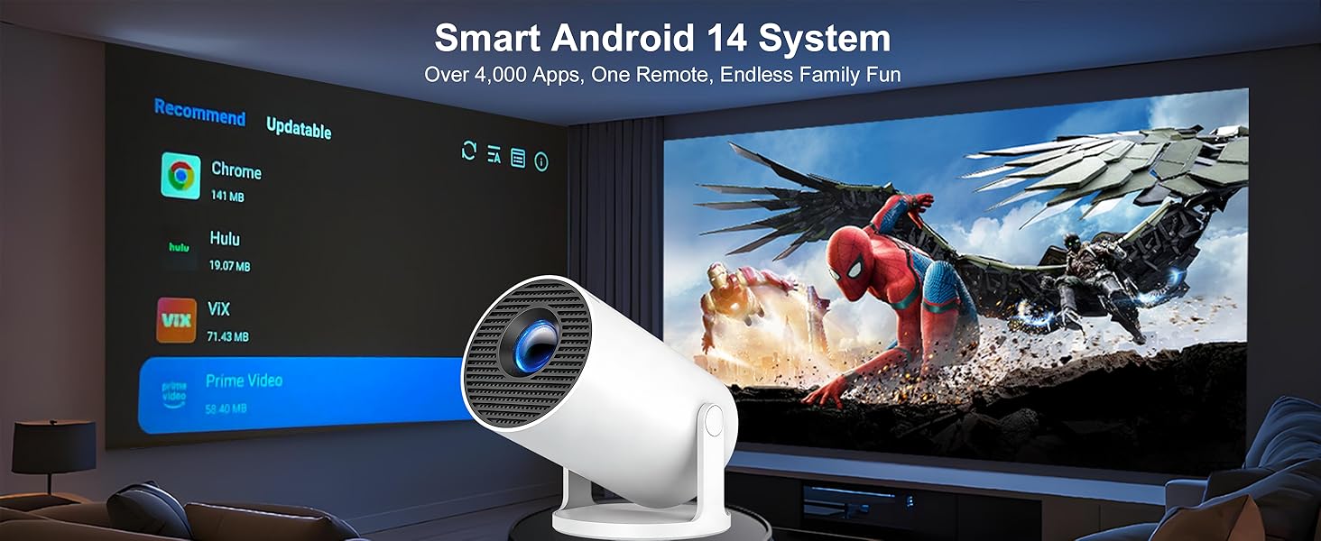 Smart Android 14 system to enjoy over 4000 apps with just one remote