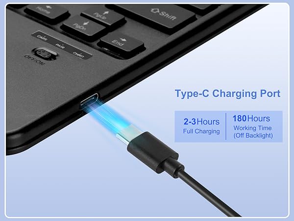 iPad 10.2/10.5 Rotating Keyboard Case - Black-4-1